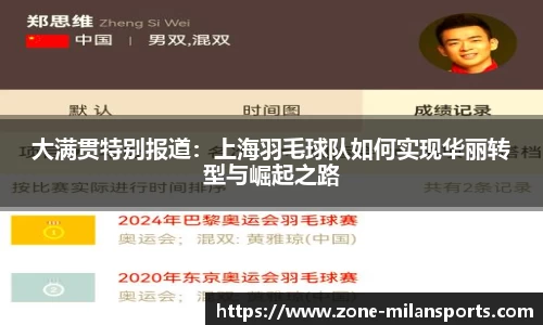 大满贯特别报道：上海羽毛球队如何实现华丽转型与崛起之路